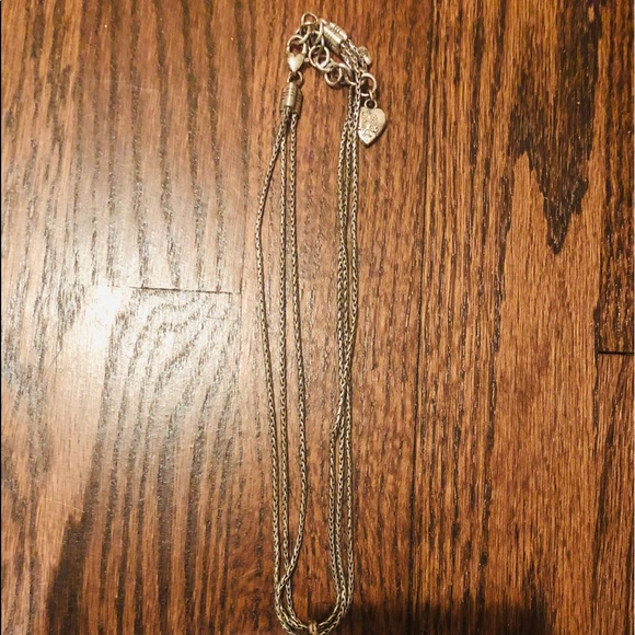 Brighton three layer silver heart charm necklace - Picture 4 of 6